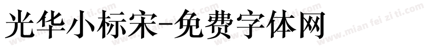 光华小标宋字体转换