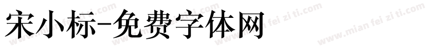 宋小标字体转换