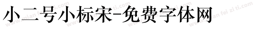 小二号小标宋字体转换