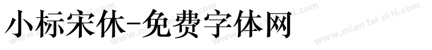 小标宋休字体转换