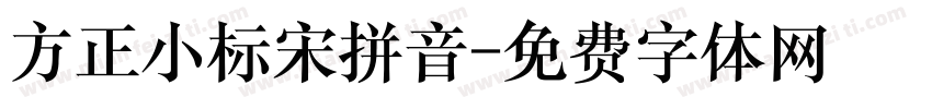 方正小标宋拼音字体转换