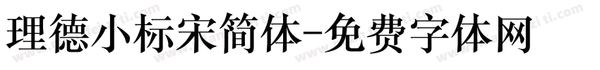 理德小标宋简体字体转换