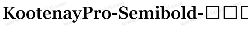 KootenayPro-Semibold字体转换