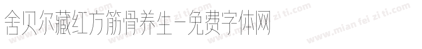 舍贝尔藏红方筋骨养生字体转换