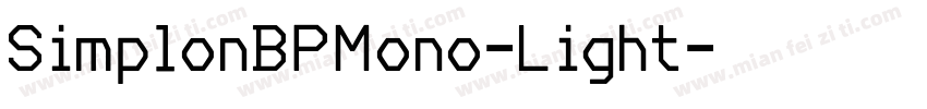 SimplonBPMono-Light字体转换