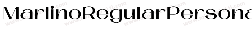 MarlinoRegularPersonalUse字体转换