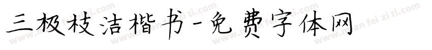 三极枝洁楷书字体转换
