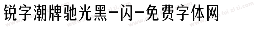 锐字潮牌驰光黑-闪字体转换