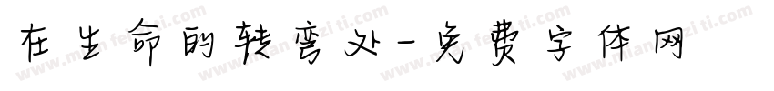 在生命的转弯处字体转换