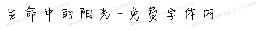 生命中的阳光字体转换