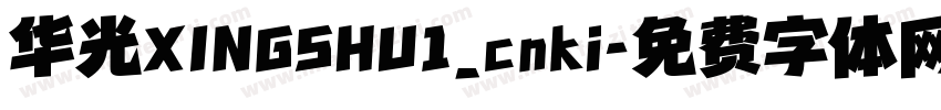 华光XINGSHU1_cnki字体转换