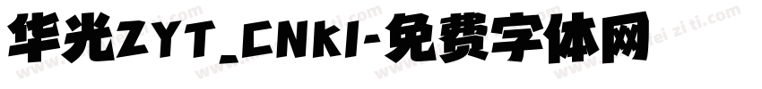 华光ZYT_CNKI字体转换