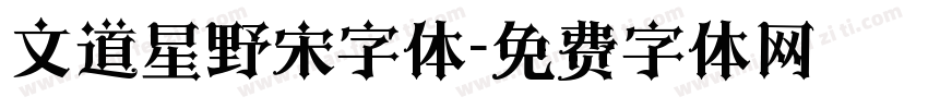 文道星野宋字体字体转换
