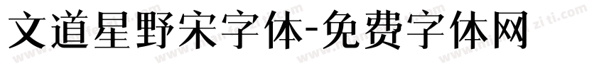 文道星野宋字体字体转换