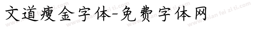 文道瘦金字体字体转换