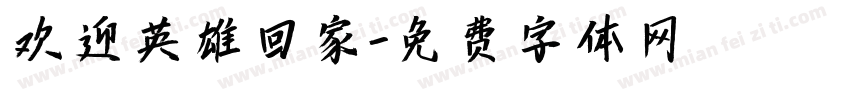 欢迎英雄回家字体转换