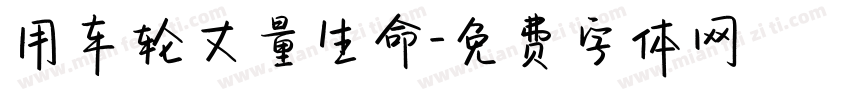 用车轮丈量生命字体转换