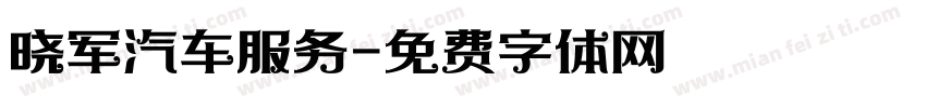 晓军汽车服务字体转换