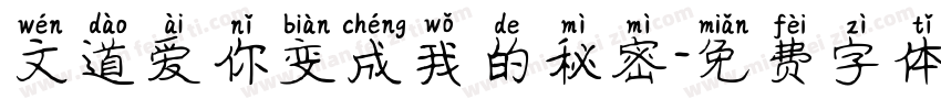 文道爱你变成我的秘密字体转换