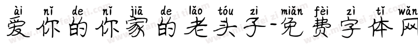 爱你的你家的老头子字体转换