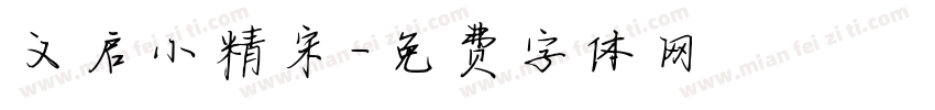 义启小精宋字体转换