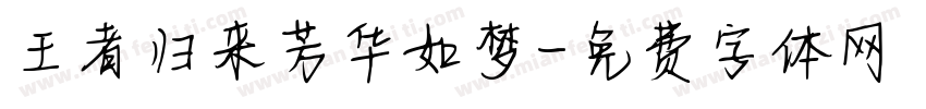 王者归来芳华如梦字体转换