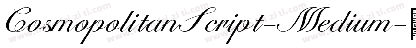 CosmopolitanScript-Medium字体转换