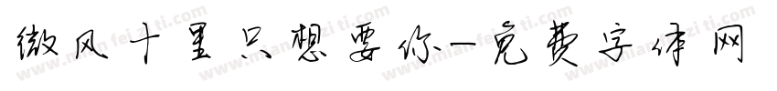 微风十里只想要你字体转换