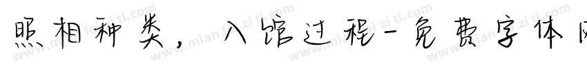 照相种类，入馆过程字体转换