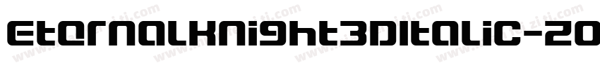 EternalKnight3DItalic-Z0Ex字体转换