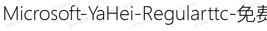 Microsoft-YaHei-Regularttc字体转换