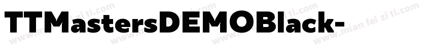 TTMastersDEMOBlack字体转换