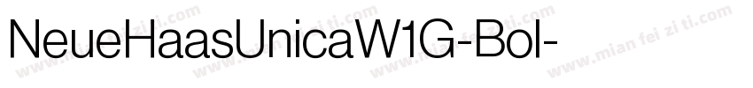 NeueHaasUnicaW1G-Bol字体转换