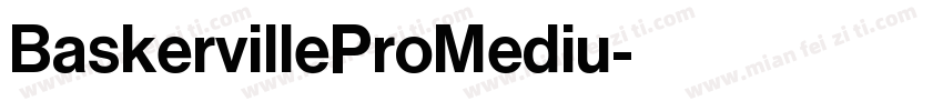 BaskervilleProMediu字体转换