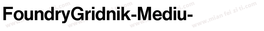 FoundryGridnik-Mediu字体转换