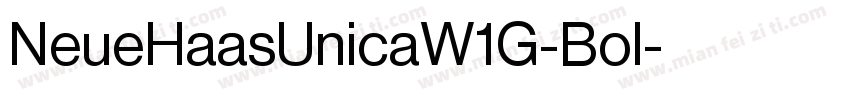 NeueHaasUnicaW1G-Bol字体转换