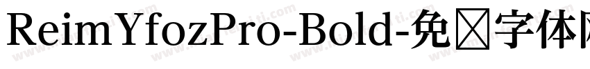 ReimYfozPro-Bold字体转换