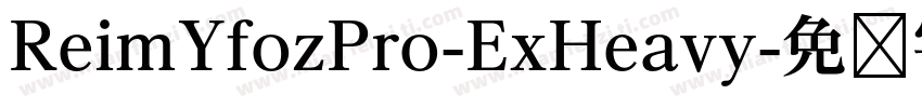 ReimYfozPro-ExHeavy字体转换