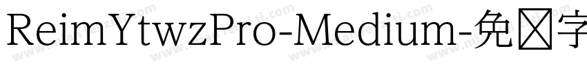 ReimYtwzPro-Medium字体转换