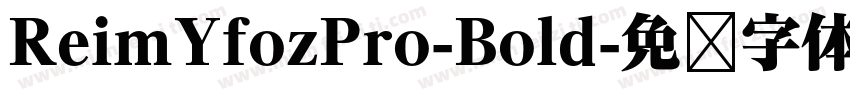 ReimYfozPro-Bold字体转换