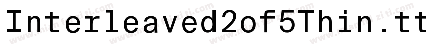 Interleaved2of5Thin.ttf字体转换