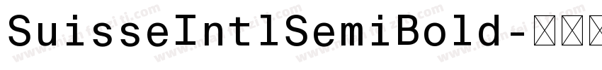 SuisseIntlSemiBold字体转换