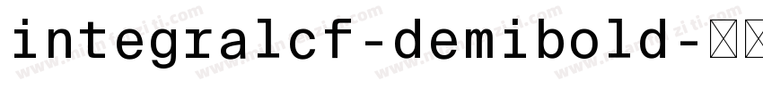integralcf-demibold字体转换