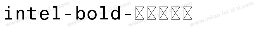 intel-bold字体转换