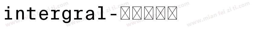 intergral字体转换