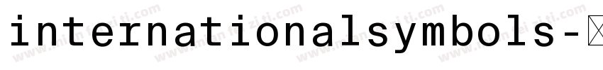 internationalsymbols字体转换