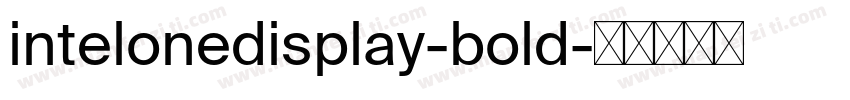 intelonedisplay-bold字体转换