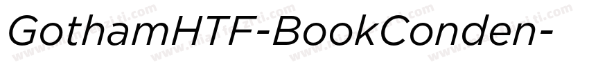 GothamHTF-BookConden字体转换