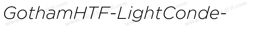GothamHTF-LightConde字体转换