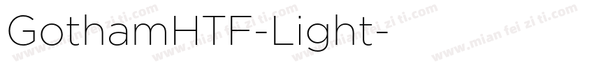 GothamHTF-Light字体转换
